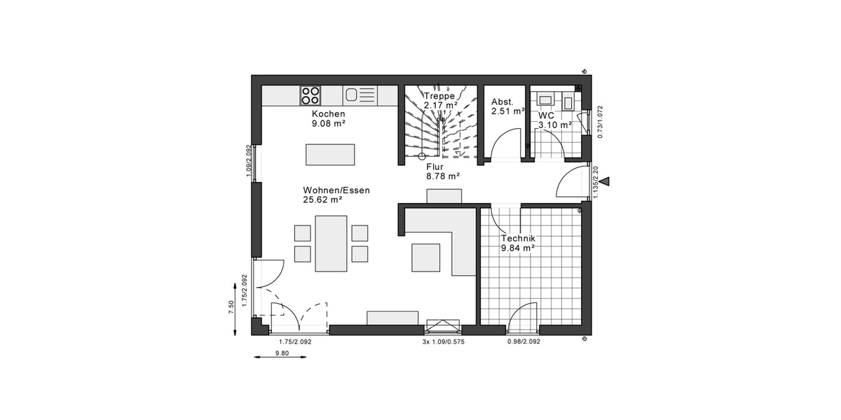 Einfamilienhaus Leichlingen (Rheinland) - 3 Zimmer, 125 m&sup2;, 1.600&euro; | Angebot:23676224