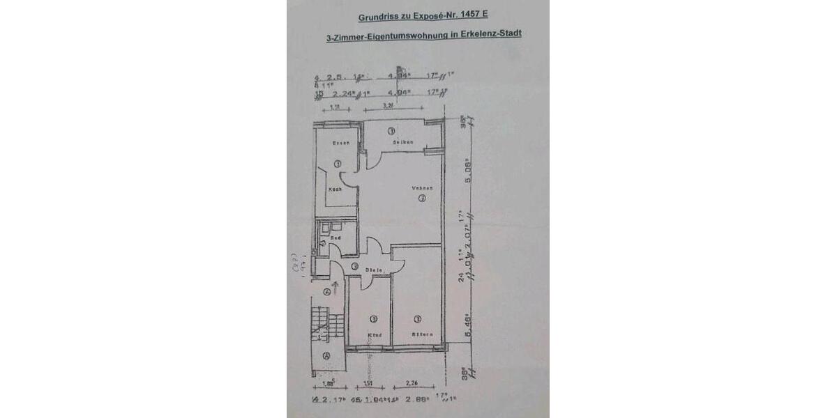 Etagenwohnung Erkelenz - 3 Zimmer, 81 m&sup2;, 239.000&euro; | Angebot:27482312