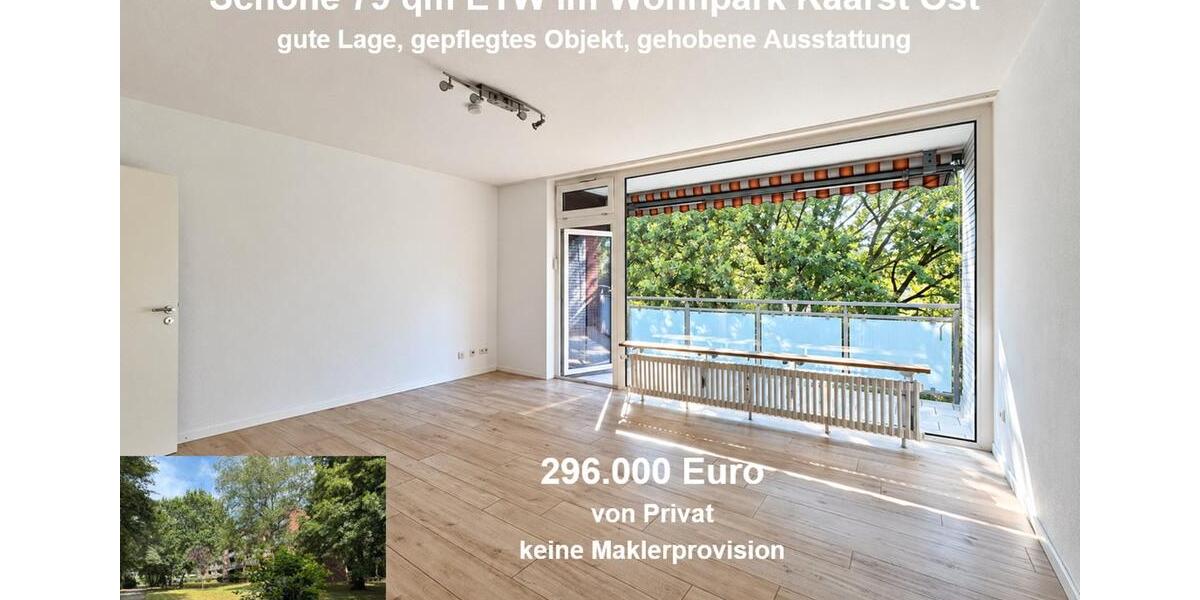 Etagenwohnung Kaarst - 3 Zimmer, 79 m&sup2;, 296.000&euro; | Angebot:27534156