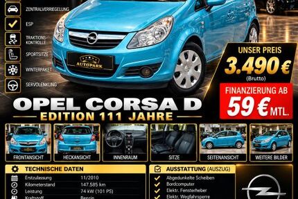 Opel Corsa 147.585 km 3.290 &euro; Mönchengladbach 41238