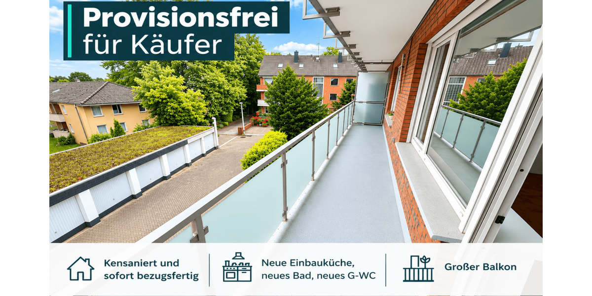 Etagenwohnung Mülheim an der Ruhr Mellinghofen - 2 Zimmer, 49 m&sup2;, 115.000&euro; | Angebot:27418823