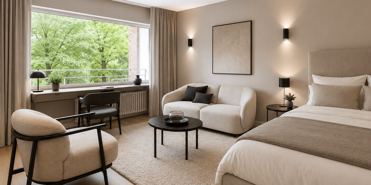Zimmer Düsseldorf Stadtbezirk 5 - 1 Zimmer, 1.400&euro; | Angebot:27455017