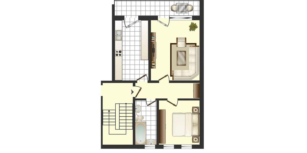 Etagenwohnung Duisburg Rheinhausen - 2 Zimmer, 71 m&sup2;, 600&euro; | Angebot:27565944