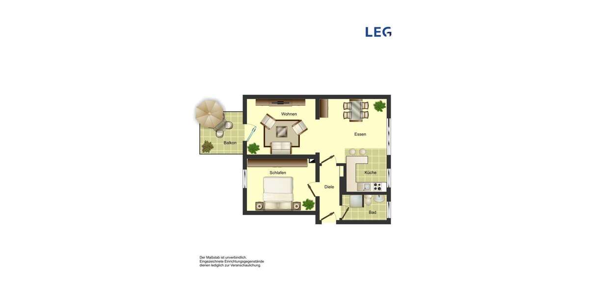 Etagenwohnung Duisburg Angerhausen - 2 Zimmer, 57 m&sup2;, 519&euro; | Angebot:27520629