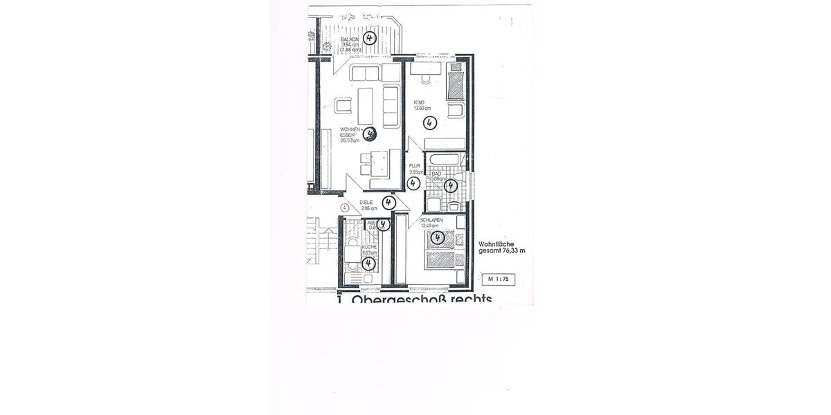 Etagenwohnung Korschenbroich - 3 Zimmer, 76 m&sup2;, 259.000&euro; | Angebot:27532390