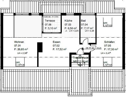 Dachgeschoßwohnung Mönchengladbach Nord - 3 Zimmer, 91 m&sup2;, 950&euro; | Angebot:27541089