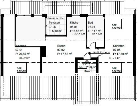 Dachgeschoßwohnung Mönchengladbach Nord - 3 Zimmer, 91 m&sup2;, 950&euro; | Angebot:27541089