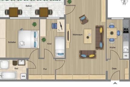 Wohnung Bergheim - 3 Zimmer, 82 m&sup2;, 86.000&euro; | Angebot:27197372