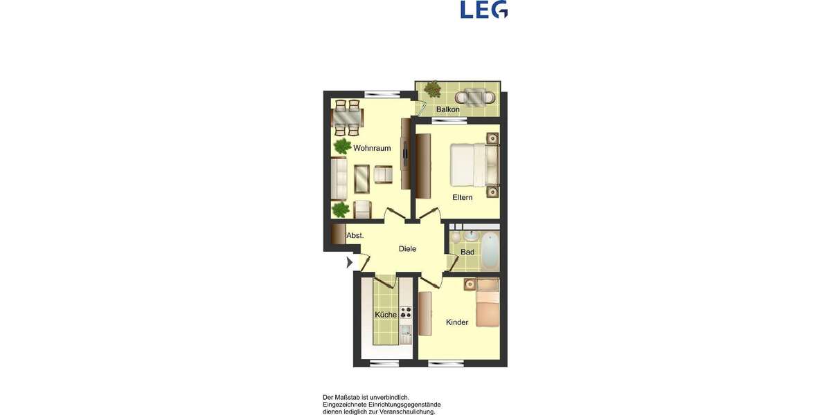 Etagenwohnung Grevenbroich - 3 Zimmer, 69 m&sup2;, 679&euro; | Angebot:27505747