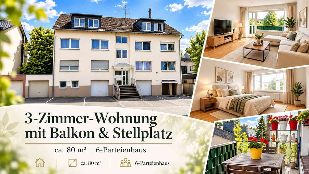 Etagenwohnung Solingen Mitte - 3 Zimmer, 80 m&sup2;, 189.000&euro; | Angebot:27525555