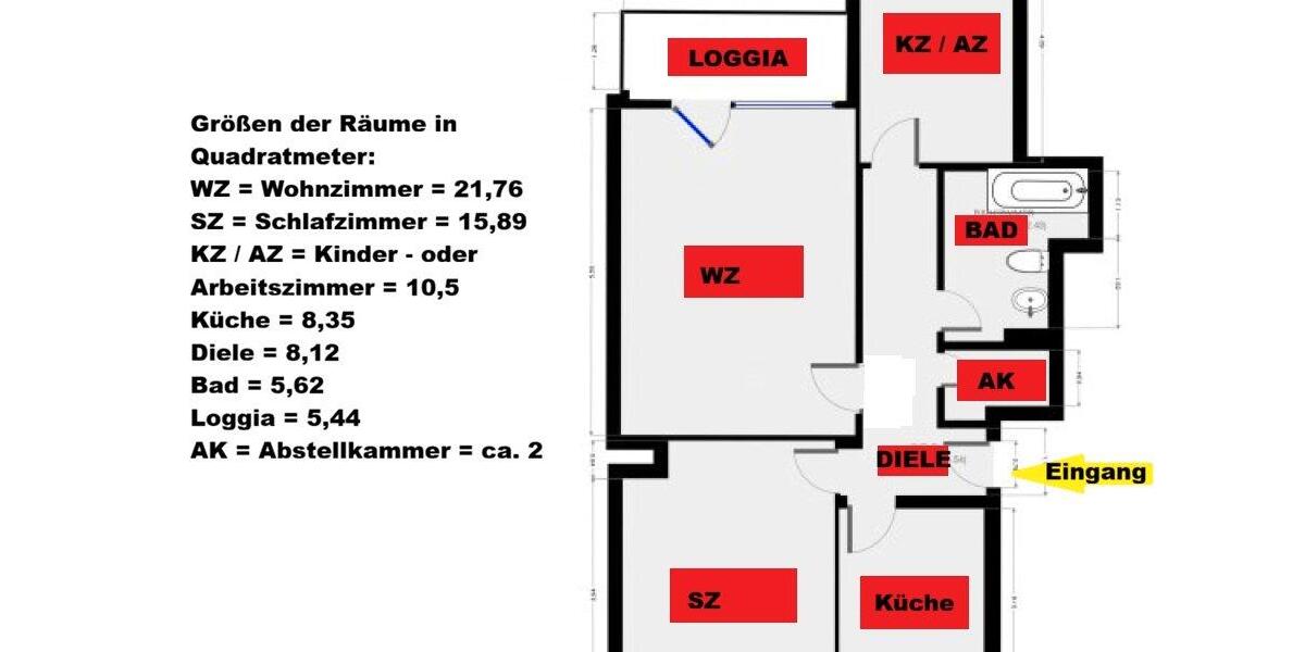 Etagenwohnung Mülheim an der Ruhr Mellinghofen - 3.5 Zimmer, 78 m&sup2;, 185.000&euro; | Angebot:27492395
