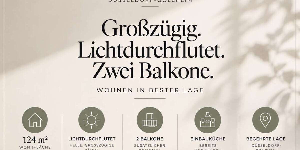 Etagenwohnung Düsseldorf Golzheim - 3.5 Zimmer, 124 m&sup2;, 2.250&euro; | Angebot:27508801