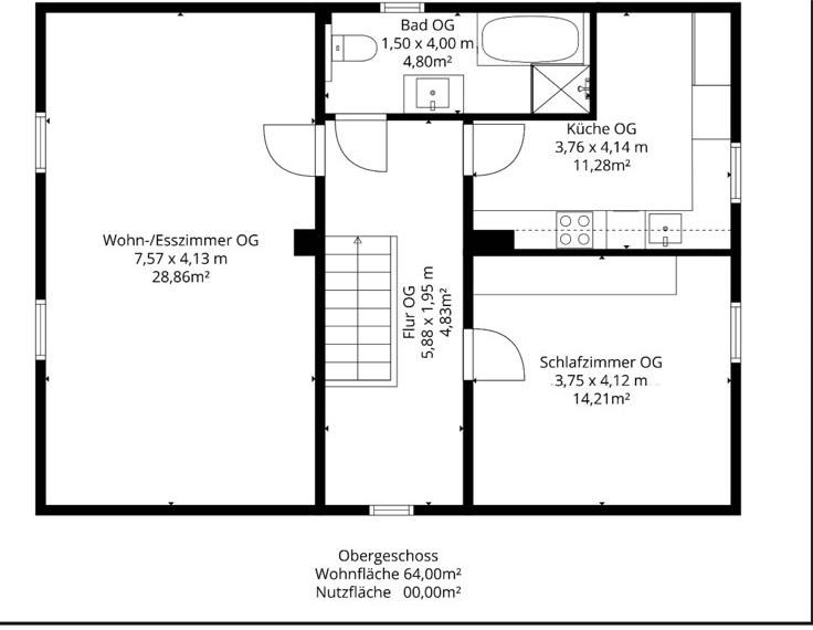 Etagenwohnung Duisburg Hochheide - 3 Zimmer, 64 m&sup2;, 1.200&euro; | Angebot:27568494