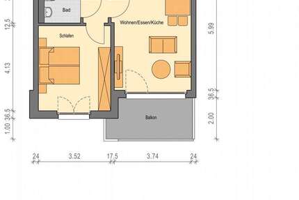 Wohnung Düsseldorf Stadtbezirk 3 - 2 Zimmer, 47 m&sup2;, 563&euro; | Angebot:27551847