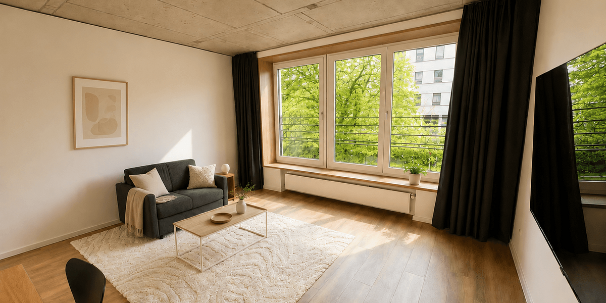 Etagenwohnung Düsseldorf Heerdt - 2 Zimmer, 80 m&sup2;, 1.420&euro; | Angebot:27489574