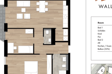 Wohnung Ratingen Süd - 3 Zimmer, 85 m&sup2;, 1.455&euro; | Angebot:27417933