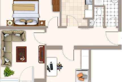 Wohnung Mönchengladbach Bonnenbroich-Geneicken - 3 Zimmer, 65 m&sup2;, 619&euro; | Angebot:27427054