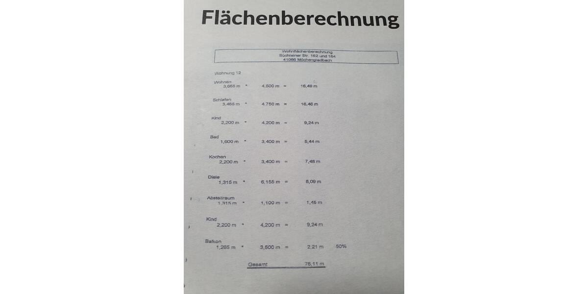 Etagenwohnung Mönchengladbach Ost - 4 Zimmer, 76 m&sup2;, 129.000&euro; | Angebot:27513356