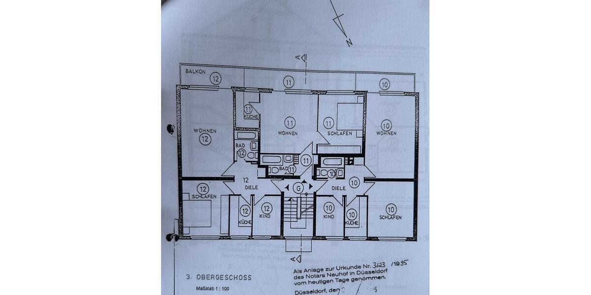 Etagenwohnung Ratingen - 3 Zimmer, 63 m&sup2;, 229.000&euro; | Angebot:27514321
