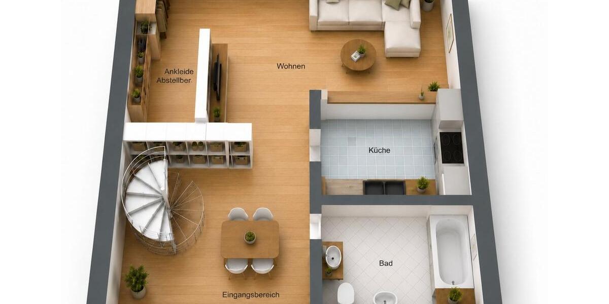 Maisonettenwohnung Düsseldorf Stadtbezirk 5 - 2 Zimmer, 88 m&sup2;, 369.000&euro; | Angebot:27447076