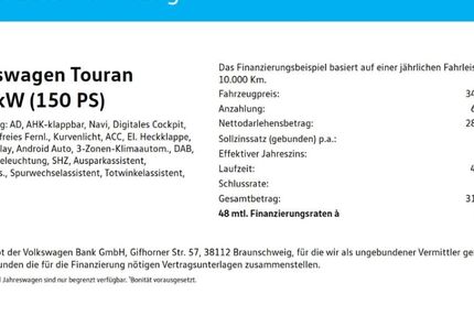 VW Touran 25.346 km 33.950 &euro; Solingen 42651