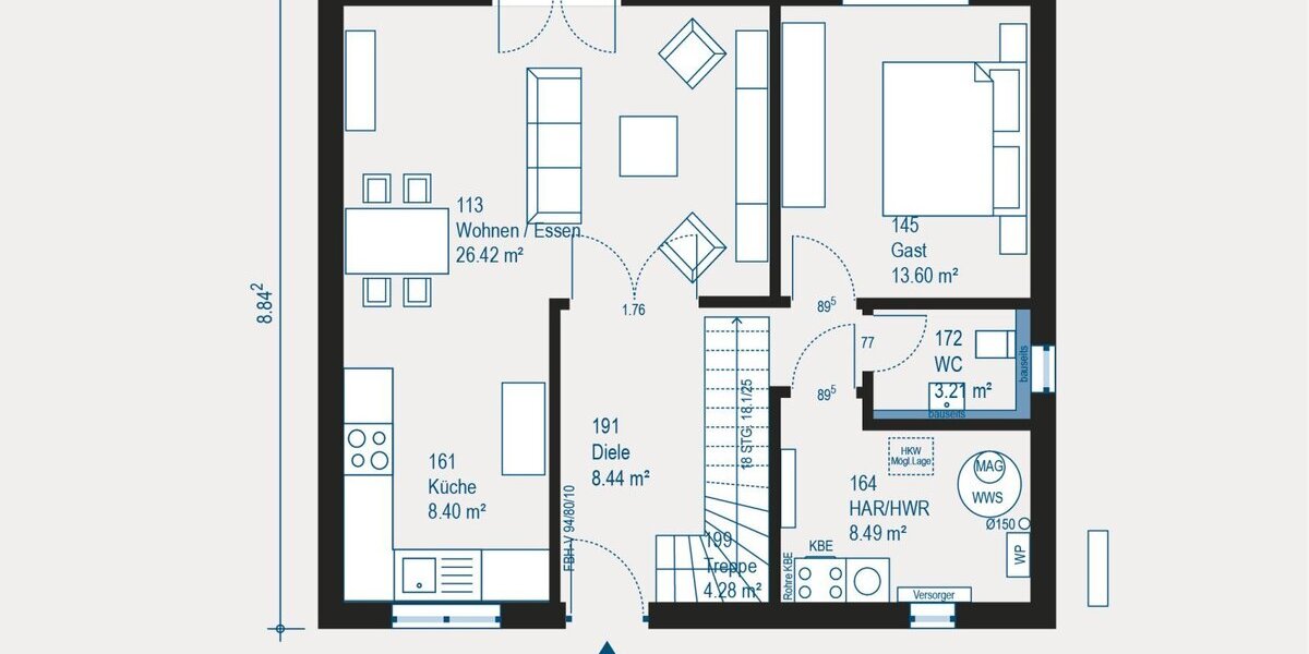 Individuell geplantes Einfamilienhaus in Düsseldorf - Flexibilität trifft auf gehobene Ausstattung - Einfamilienhaus Düsseldorf Flingern | Angebot:27512350