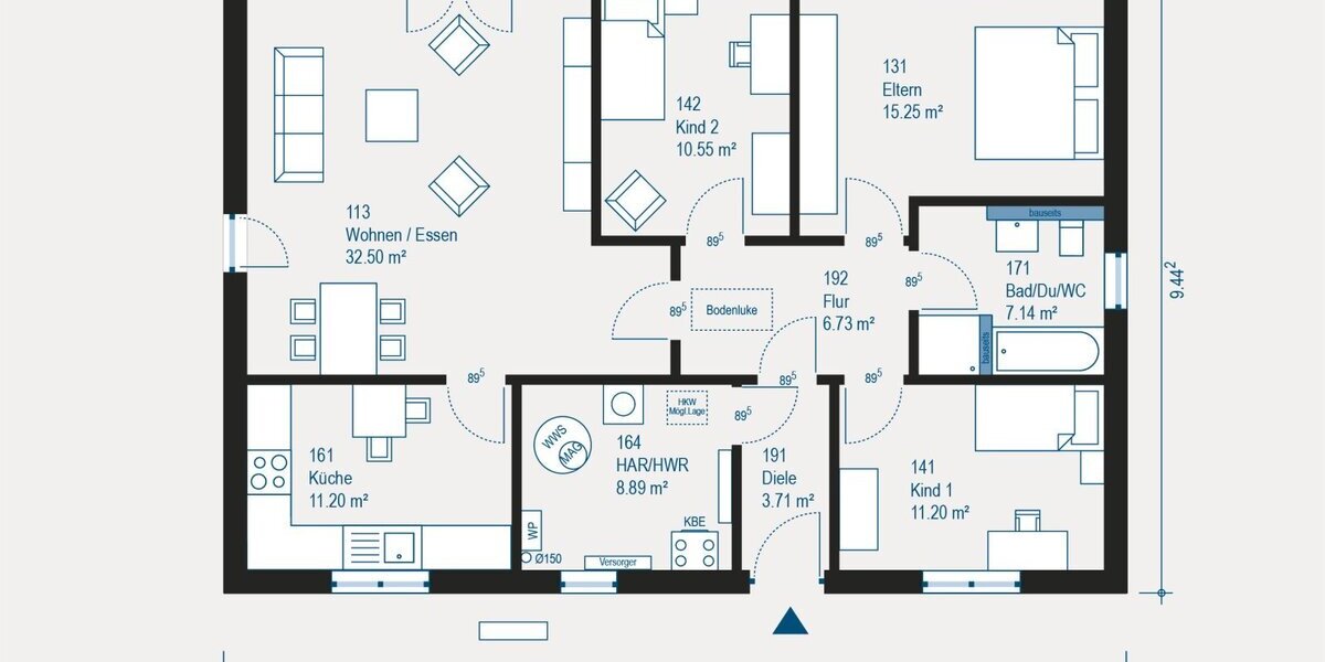 Individuell geplanter Bungalow in Grevenbroich - Komfortables Wohnen auf 107 m² mit allkauf-Service - Bungalow Grevenbroich Wevelinghoven | Angebot:27542934