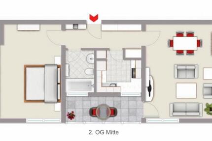 Wohnung Düsseldorf Stadtbezirk 6 - 2 Zimmer, 65 m&sup2;, 269.000&euro; | Angebot:27501043