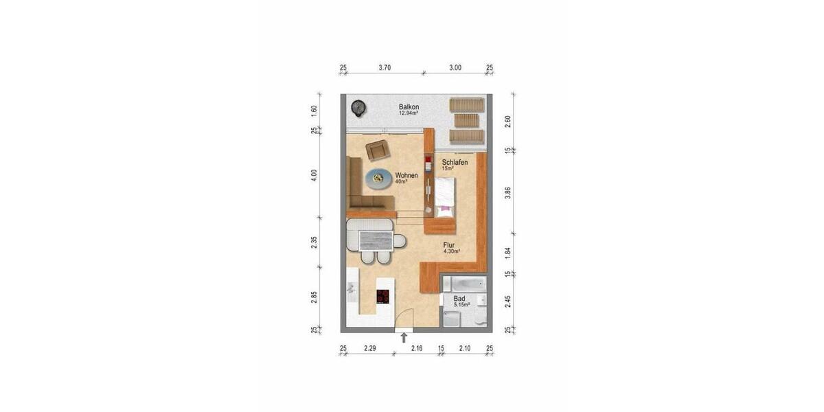 Etagenwohnung Kaarst - 2 Zimmer, 68 m&sup2;, 319.000&euro; | Angebot:27499794