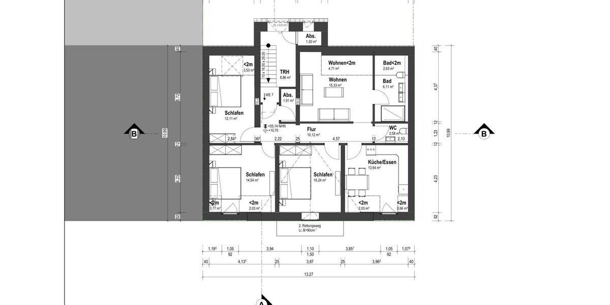 Etagenwohnung Leverkusen - 4 Zimmer, 110 m&sup2;, 1.650&euro; | Angebot:27570433
