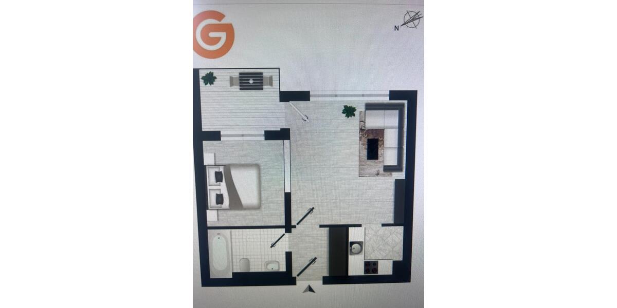 Etagenwohnung Düsseldorf Stadtbezirk 6 - 1.5 Zimmer, 37 m&sup2;, 555&euro; | Angebot:27544169