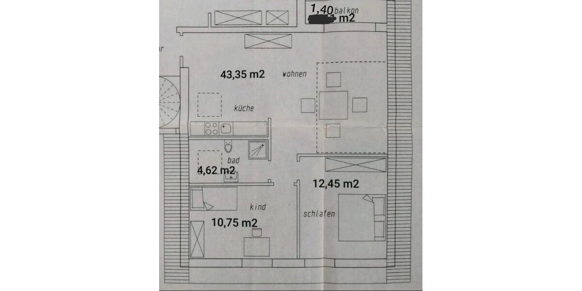 Dachgeschoßwohnung Pulheim - 3 Zimmer, 73 m&sup2;, 1.500&euro; | Angebot:27545427