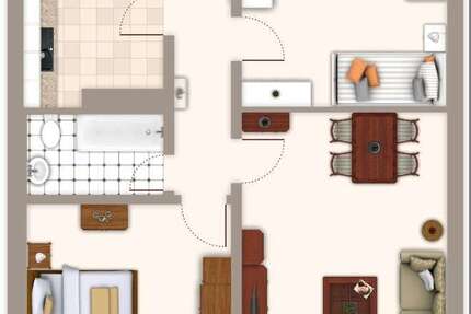Wohnung Mönchengladbach Rheydt - 3 Zimmer, 68 m&sup2;, 649&euro; | Angebot:27520622