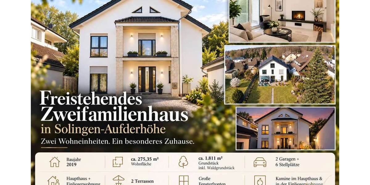 Einfamilienhaus Solingen / Auf der Höhe Auf der Höhe - 7 Zimmer, 275 m&sup2;, 959.000&euro; | Angebot:27525559