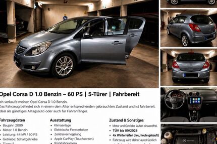 Opel Corsa 122.000 km 2.750 &euro; Düsseldorf 40468