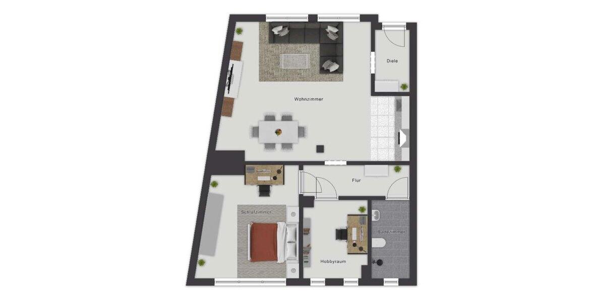 Erdgeschoßwohnung Mönchengladbach Nord - 3 Zimmer, 80 m&sup2;, 850&euro; | Angebot:27543364